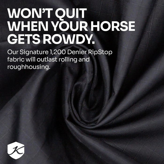 1200D Adjustable Yearling 180G Medium Weight Winter Turnout Blanket - Waterproof & Breathable Kensington Protective Products