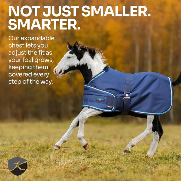 1200D Adjustable Foal 180G Medium Weight Winter Turnout Blanket - Waterproof & Breathable Kensington Protective Products