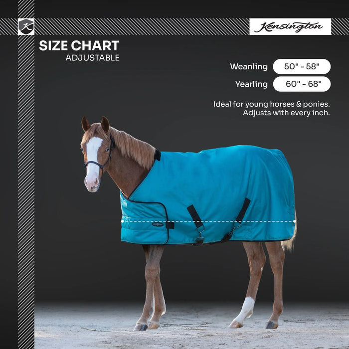 1200D Adjustable Yearling 180G Medium Weight Winter Turnout Blanket - Waterproof & Breathable Kensington Protective Products