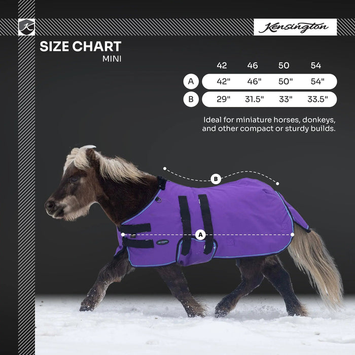 Mini 300G Heavy Weight Horse Winter Turnout Blanket - Waterproof & Breathable Kensington Protective Products