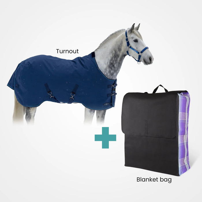 Bundle: Midweight 180g Winter Horse Turnout Blanket & Blanket Storage Bag Kensington Protective Products