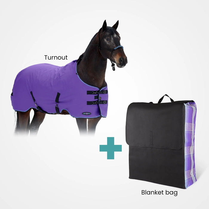 Bundle: Lightweight 80g Winter Horse Turnout Blanket & Blanket Storage Bag Kensington Protective Products