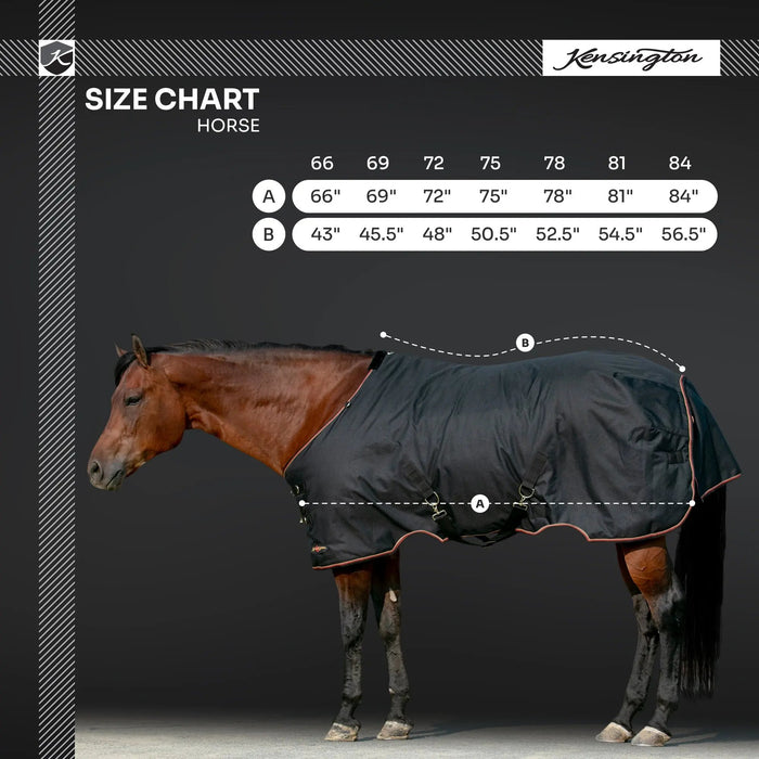 1200D Lightweight 80g Horse Winter Turnout Blanket - Waterproof & Breathable Kensington Protective Products