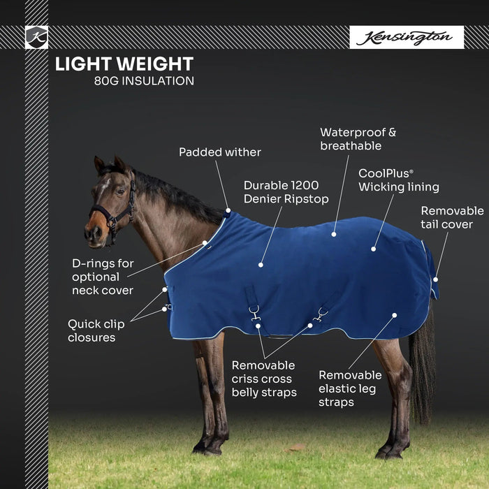 1200D Lightweight 80g Pony Winter Turnout Blanket - Waterproof & Breathable Kensington Protective Products