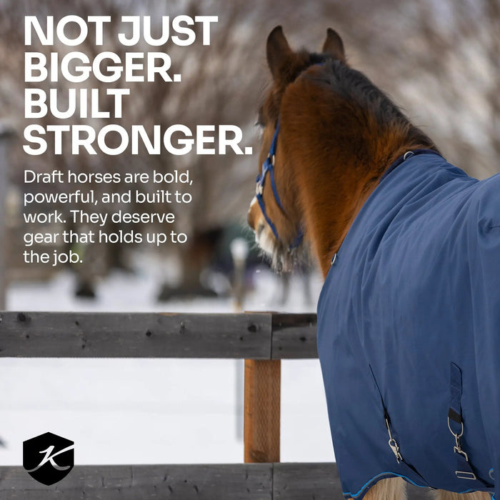 1200D Midweight 180g Draft Horse Winter Turnout Blanket - Waterproof & Breathable Kensington Protective Products