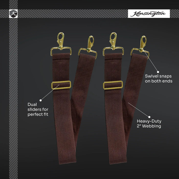 Replacement Belly Straps with Swivel Clips - Pair of Removable Surcingles Kensington Protective Products
