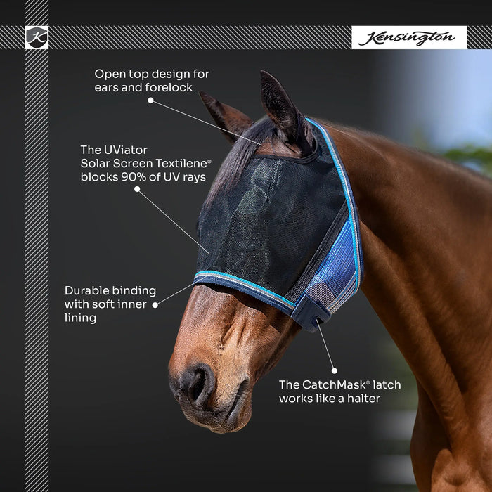 Kensington UViator Horse/Equine Fly Mask | 90% UV Protection infographic