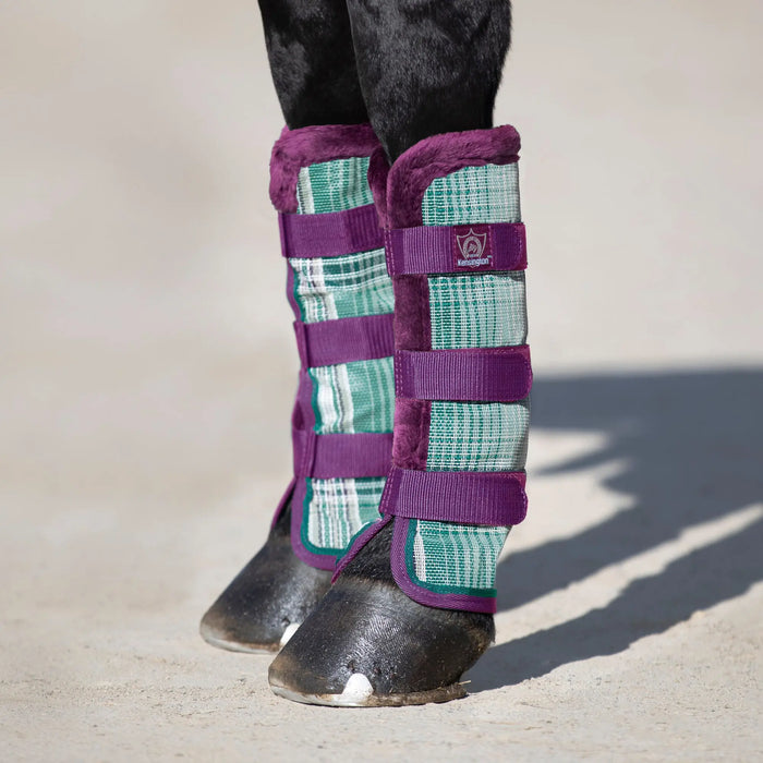 Kensington Equine Horse Fly Boots with Fleece | UV + Fly Protection In Imperial Jade