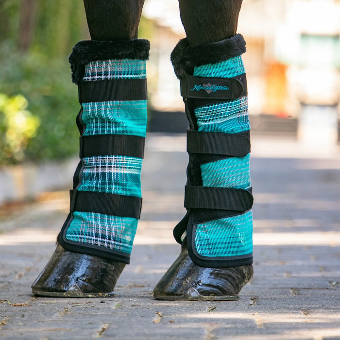 Kensington Equine Horse Fly Boots with Fleece | UV + Fly Protection In Atlantis