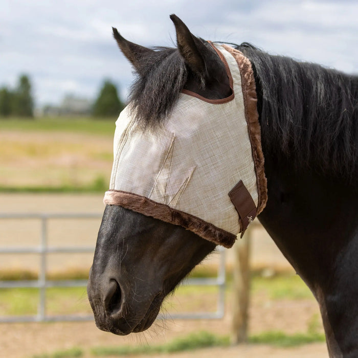 Draft Horse Fly Mask with Fleece Trim & 73% UV Protection - Open Top Design Kensington Protective Products