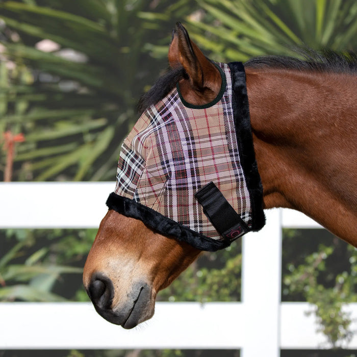 Kensington Equine Horse Fly Mask w/ Fleece | UV blocking + Comfort In Deluxe Black