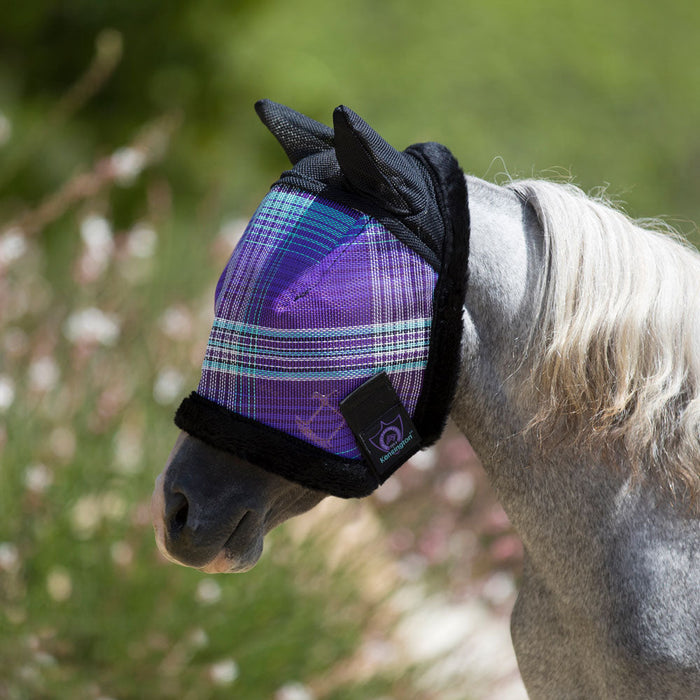 73% UV Pony Fly Mask with Fleece Trim & Soft Mesh Ears