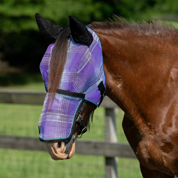 Draft Horse Fly Mask with Long Nose, Ears & 73% UV Protection Kensington Protective Products