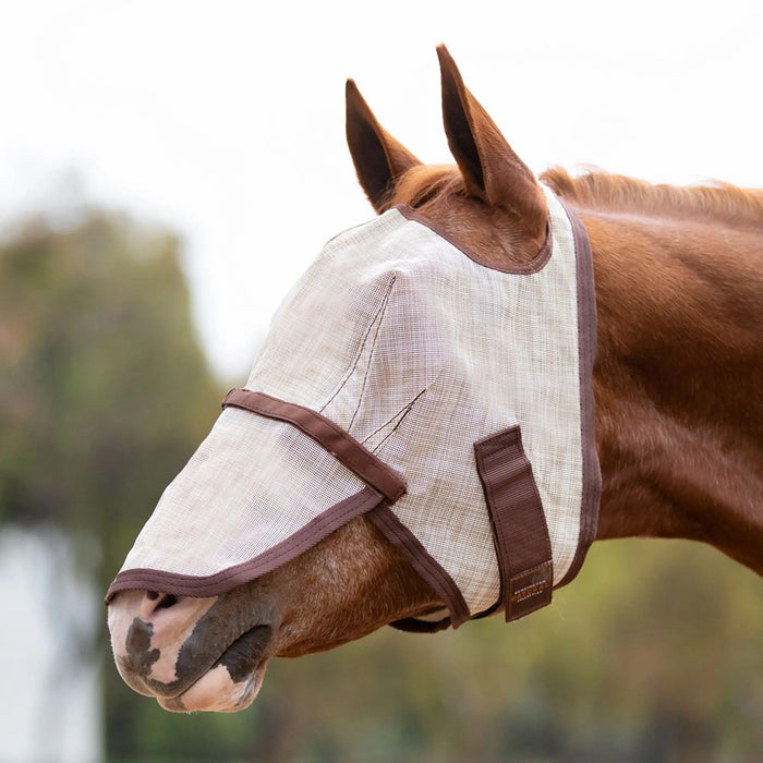 Kensington Equine Horse Fly Mask w/ Nose | UV blocking + Durable In Desert Sand