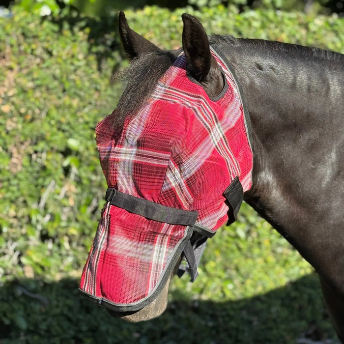 Kensington Equine Horse Fly Mask w/ Nose | UV blocking + Durable  in Merlot
