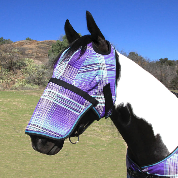 Kensington Equine Horse Fly Mask w/ Nose | UV blocking + Durable  In Lavender Mint