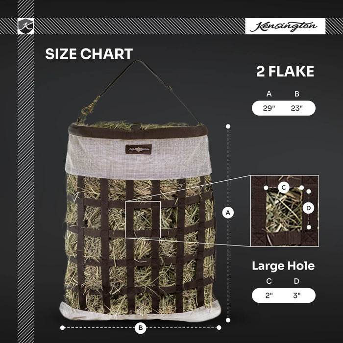Slow Feed Hay Bag with Easy Load Rim - 2 Flake Capacity Kensington Protective Products