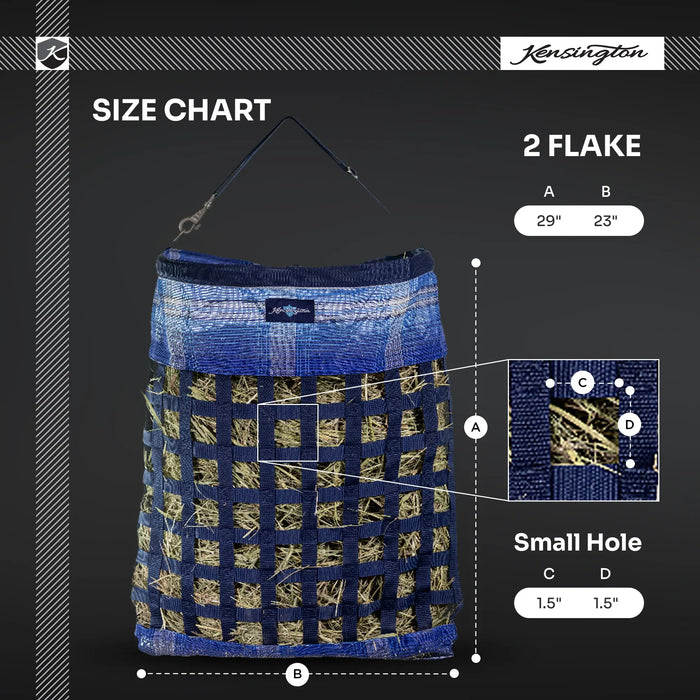 Slow Feed Hay Bag with Easy Load Rim - 2 Flake Capacity Kensington Protective Products