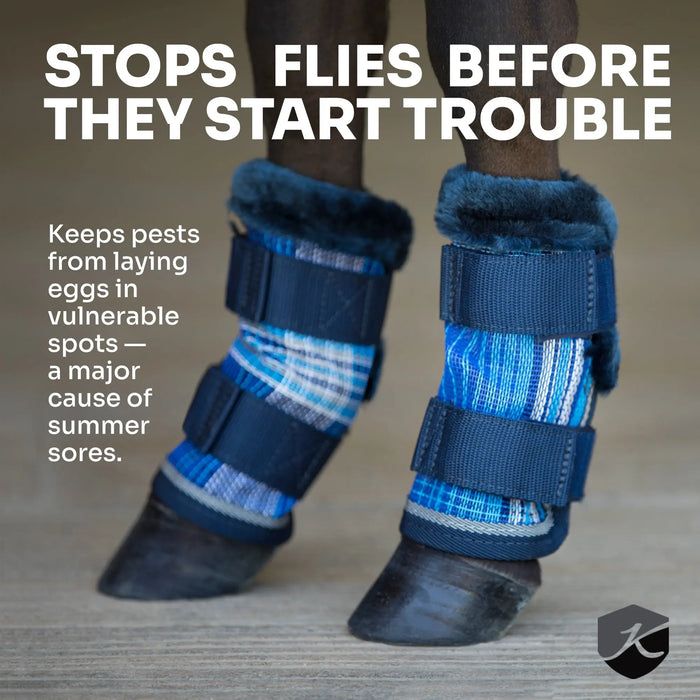 Kensington Equine Draft Fly Boots with Fleece | UV + Fly Protection Feature3