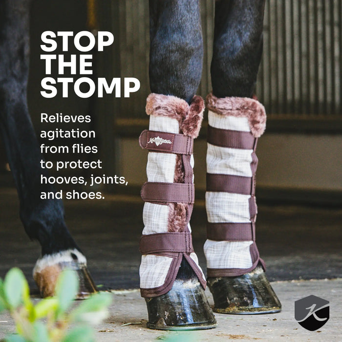 Kensington Equine Draft Fly Boots with Fleece | UV + Fly Protection Feature 1