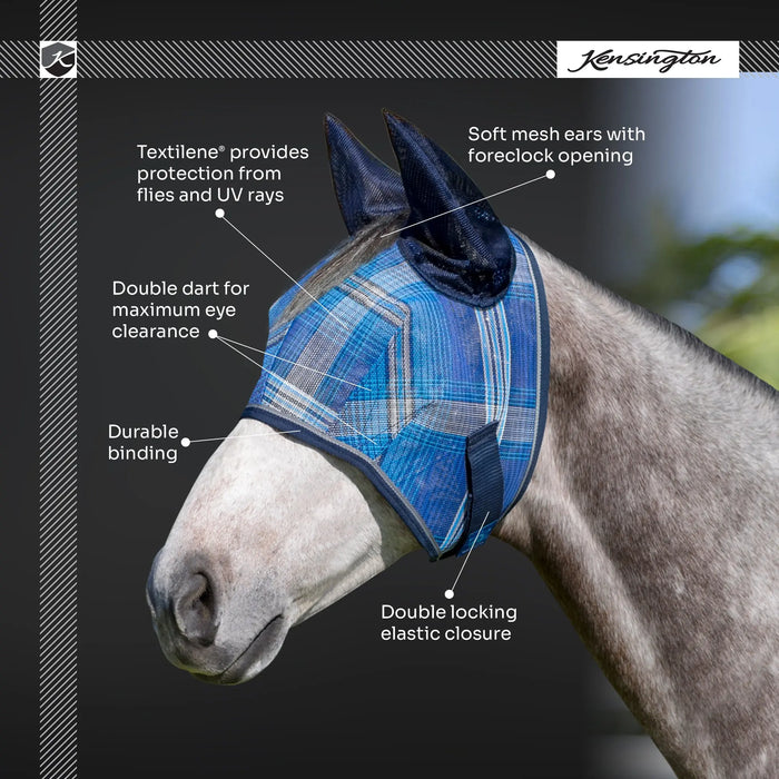 Kensington Equine Horse Fly Mask w/ Ears | UV blocking + Durable  Infographic