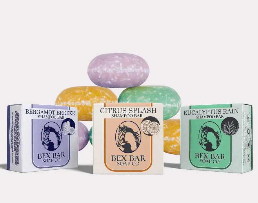 Bex Bar Soap Co - All Natural, Eco Friendly Organic Shampoo Bar for Horses & Dogs - 3 Pack Kensington