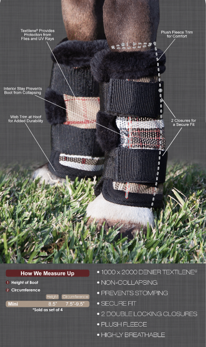 73% UV Mini Fly Boots with Fleece for Comfort (set of 4)