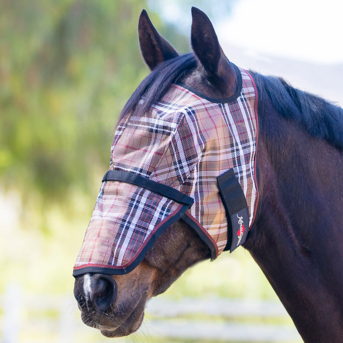Kensington Equine Horse Fly Mask w/ Nose | UV blocking + Durable In Deluxe Black