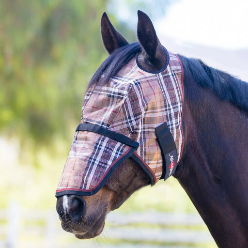 Kensington Equine Horse Fly Mask w/ Nose | UV blocking + Durable  In Deluxe Black