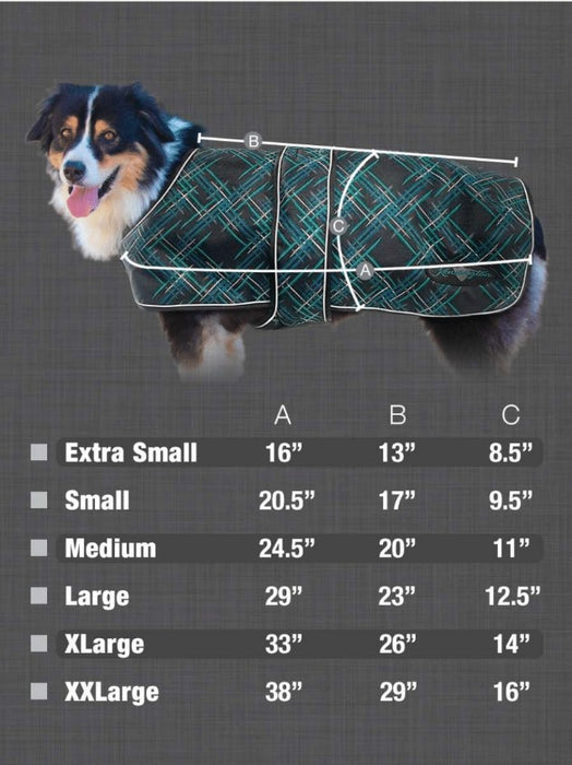 1200Denier "180G" Medium Weight Waterproof & Breathable Dog Coat with Chest Wrap