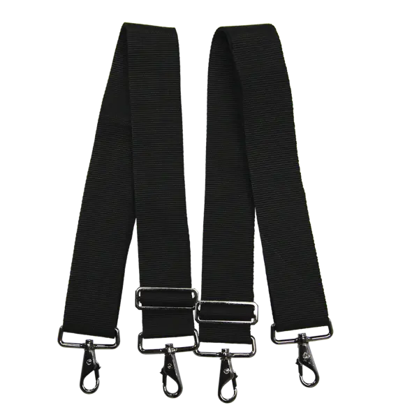 Replacement horse blanket belly straps with dual snap ends.