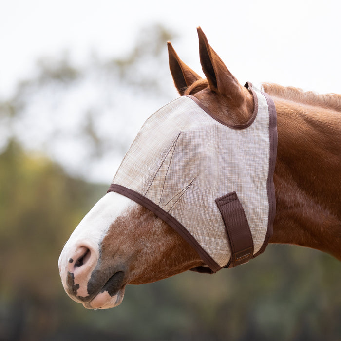 73% UV Draft Fly Mask with Web Trim - Open Ear Design with Forelock Freedom