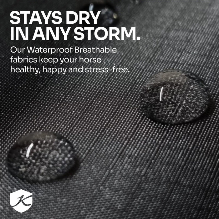 Bundle: Light-Weight 80g Winter Horse Turnout Blanket, Neck Warmer & Blanket Storage Bag Kensington Protective Products