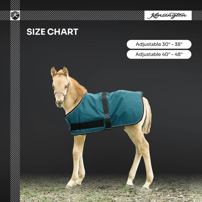 1200D Adjustable Foal 180G Medium Weight Winter Turnout Blanket - Waterproof & Breathable Kensington Protective Products