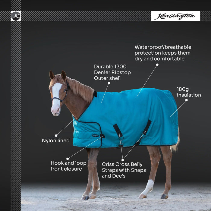 1200D Adjustable Weanling 180G Medium Weight Winter Turnout Blanket - Waterproof & Breathable Kensington Protective Products