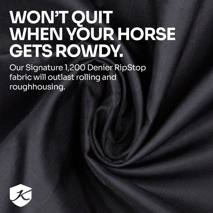 New 1200D Adjustable Foal 180G Medium Weight Winter Turnout Blanket - Waterproof & Breathable — B - Navy — callout 4 — 4SCR180-F-B