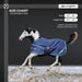 New 1200D Adjustable Foal 180G Medium Weight Winter Turnout Blanket - Waterproof & Breathable — B - Navy — size chart — 4SCR180-F-B