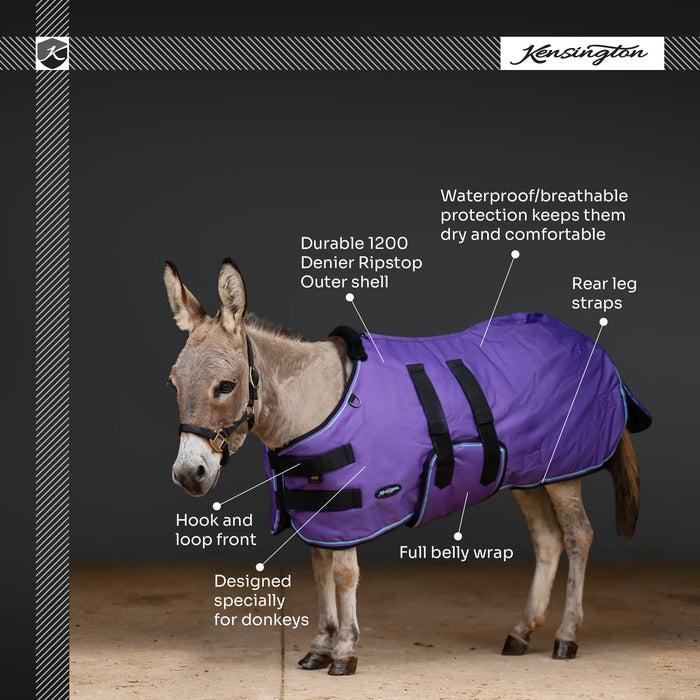 1200D Mini Donkey 80G Light Weight Winter Turnout Blanket - Waterproof & Breathable Kensington Protective Products