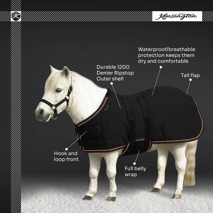 1200D Mini 180G Medium Weight Winter Turnout Blanket - Waterproof & Breathable Kensington Protective Products