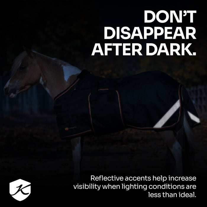 New Mini 80G Light Weight Horse Winter Turnout Blanket - Waterproof & Breathable — B - Navy — callout 2 — 5SCR080-42-B