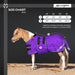 New Mini 80G Light Weight Horse Winter Turnout Blanket - Waterproof & Breathable — B - Navy — size chart — 5SCR080-42-B