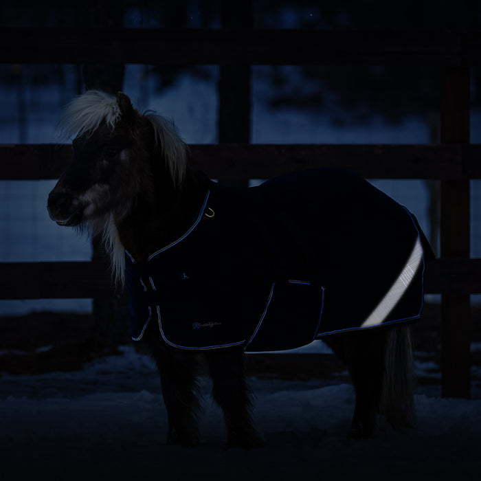 New Mini 300G Heavy Weight Horse Winter Turnout Blanket - Waterproof & Breathable — B - Navy — feature overview — 5SCR300-42-B