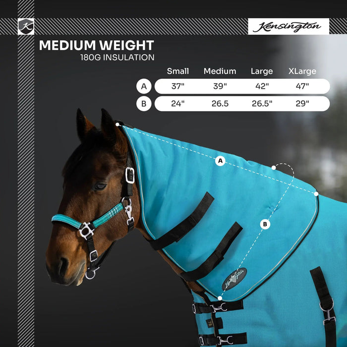 1200D Horse 180G Medium Weight Winter Neck Warmer - Waterproof & Breathable Kensington Protective Products