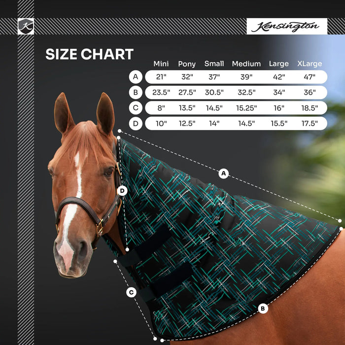 1200D Horse 180G Medium Weight Winter Neck Warmer - Waterproof & Breathable Kensington Protective Products
