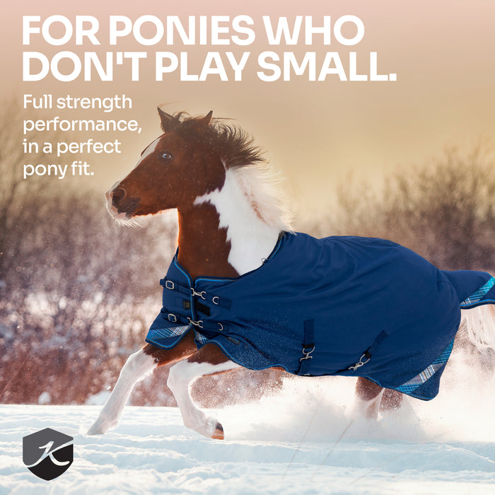 New Pony 180G Medium Weight Winter Neck Warmer - Waterproof & Breathable — B - Navy — callout 1 — 6SCR180-PONY-B