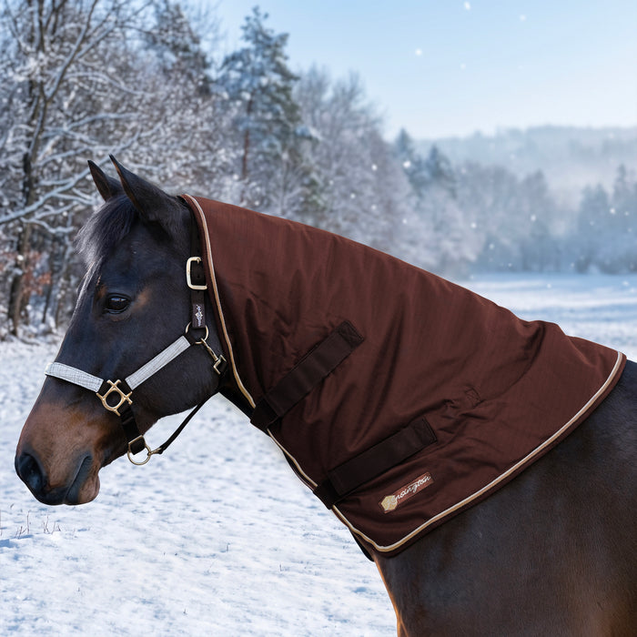 New 1200D Horse 180G Medium Weight Winter Neck Warmer - Waterproof & Breathable (Copy) — D - Brown — main image — 6SCR180-L-D