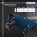 New 1200D Horse 180G Medium Weight Winter Neck Warmer - Waterproof & Breathable (Copy) — B - Navy — size chart — 6SCR180-L-B