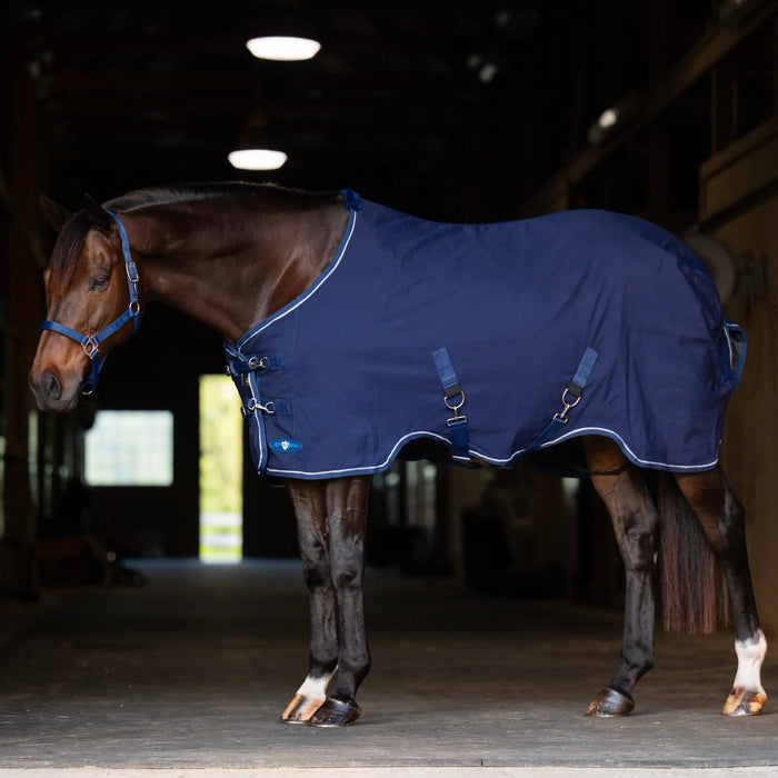 Kensington Equine Horse Poly Cotton Day Sheet|Breathable Stable Sheet In Navy