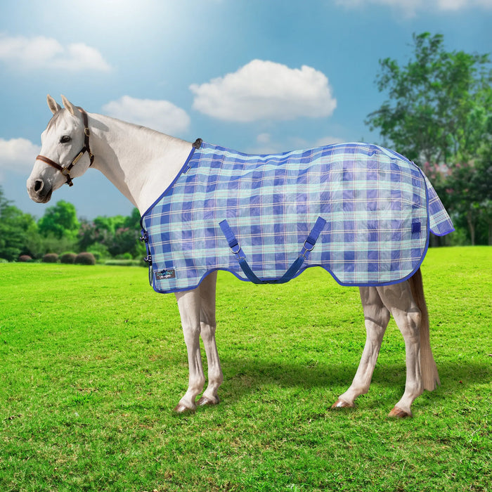 Kensington Equine Horse Fly Sheet | Breathable 73% UV Protection In Blue Ice 