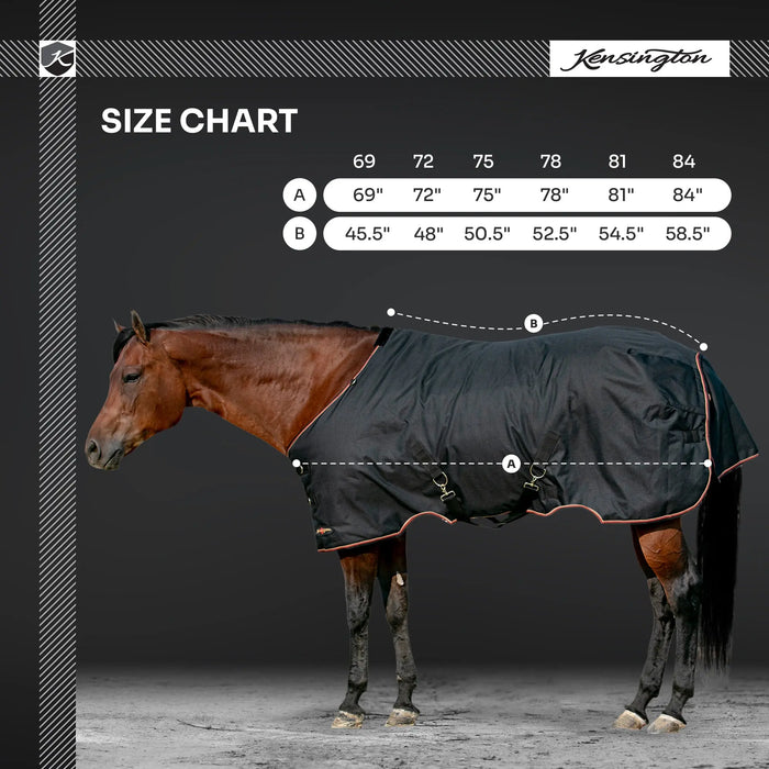1200D Lightweight 80g Horse Winter Turnout Blanket - Waterproof & Breathable Kensington Protective Products